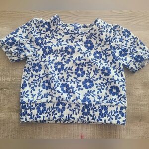Kaavia James Union Wade x Janie and Jack Floral Puff Short Sleeve Top Size 6